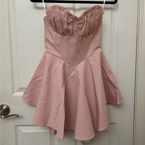 Leau Genoa Corset Flare Mini Drink in Pink